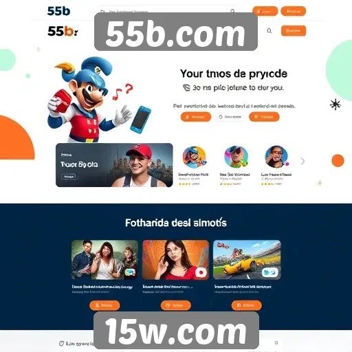 Interface do usuário do 55b.com é intuitiva